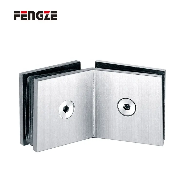 FENGZE-Soporte de conector de vidrio, Clips cuadrados, abrazadera esquinera de acero inoxidable, abrazadera de puerta de vidrio sin marco