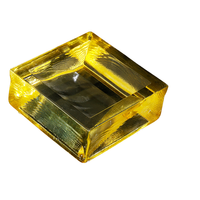 Briques courbes en cristal solide coloré pour la décoration de chambre et mur rideau, personnalisées 150*150*50mm