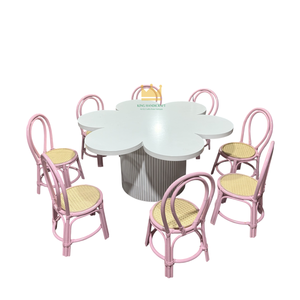 Chaise pour enfants en rotin faite à la main de style bohème pour la décoration de fête d'anniversaire, séance photo de bébé, mobilier d'événement - Product Image 3