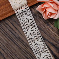 Nappe en dentelle douce en pur coton personnalisée, élégante décoration textile pour la maison, dentelle ajourée tissée pour vêtements, chaussures et sacs