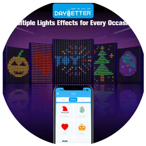 Daybetter 2x2m Smart DIY indirizzabile RGBIC magic color IP65 Hook String APP Control Christmas RGB LED fairi String tenda luce