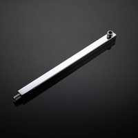 Tête de pulvérisation supérieure en silicone autonettoyante, en acier inoxydable épaissi, finition chromée, anti-blocage, pour douche, toilettes, hôtel, usage unique