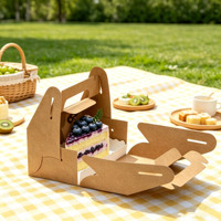 Offre Spéciale – Boîte d'emballage pliable et portable en papier écologique pour pâtisseries, desserts et plats à emporter