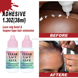 Kits d'installation de perruques imperméables avec colle à dentelle personnalisée sous marque privée, spray de fusion, <span class=keywords><strong>bonnet</strong></span>, bande de fusion, bâton de cire et contrôle des bords - Product Image 2