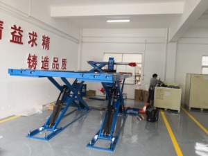 Chất lượng cao 4ton thủy lực đôi mức độ Scissor Lift cho Bốn bánh xe liên kết trong nhà để xe xe thang máy sản phẩm - Product Image 3
