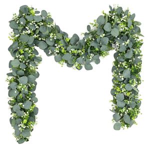 Artificial Eucalyptus Leaves And Vines 180Cm Green <b>Wreath</b> Door <b>Frame</b> Wedding Decoration - Product Image 1