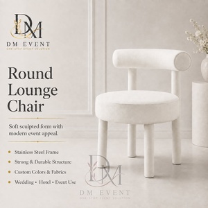 Chaise de salle à manger tubulaire courbée en acier inoxydable avec coussin blanc pour projets hôteliers et de mariage – Vente en gros de sièges - Product Image 1