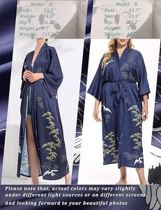 Venta al por mayor largo suave ligero <span class=keywords><strong>sedoso</strong></span> Kimonos Batas para las mujeres de lujo japonés Floral mujer Kimono Robe - Product Image 6