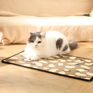 Tappetino Tiragraffi per Gatti Resistente con Stampa Leopardata 40x60CM in Juta - Product Image 3