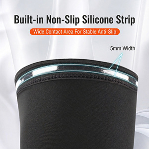 Manchon de compression personnalisé avec logo IDEA GIFT pour le fitness, la course à pied et les sports, respirant, pour femmes, en spandex, avec genouillères antidérapantes. - Product Image 5