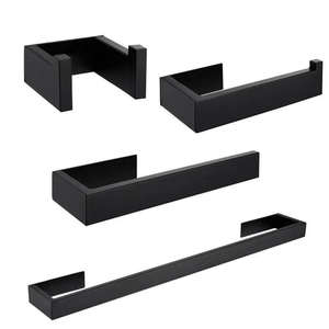 Juego de accesorios de baño modernos para hotel y apartamento: toallero de hierro, gancho para ropa, barra para toallas, soporte para papel higiénico - Product Image 1