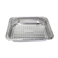 120 Oz Halbe Größe Tiefe Aluminiumfolienpfanne 12x10 Zoll Dampftablett-Behälter für USA Restaurant Catering BBQ Braten Silber
