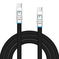 Cable USB-C a Tipo-C PD60/100W 5A de Carga Rápida, Silicona Suave con Luz LED, Transferencia de 480Mbps para Computadora y iPhone 16