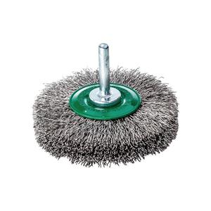LESSMANN Brosse ronde dm 80 mm tige 6 mm d'épaisseur. Acier inoxydable 0.3mm 19 mm 15000 min-¹ Max. tours 15000 min-¹ - Product Image 1
