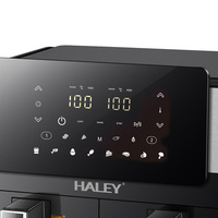 HALEY 2000W 8 Litres Four Friteuse Avec 2 Paniers Indépendants Friteuses à Air Intelligentes Vente à Chaud pour Usage Domestique