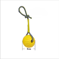 Durable solide EVA flottant mousse résistant aux morsures élastique Pet Dog Training Tug Self Play Exercise Training Toy Ball avec corde