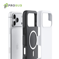 Coque de téléphone magnétique 2-en-1 Prosub 3D avec revêtement pour sublimation, antichoc, impression de logo personnalisé pour iPhone 17 Pro Max