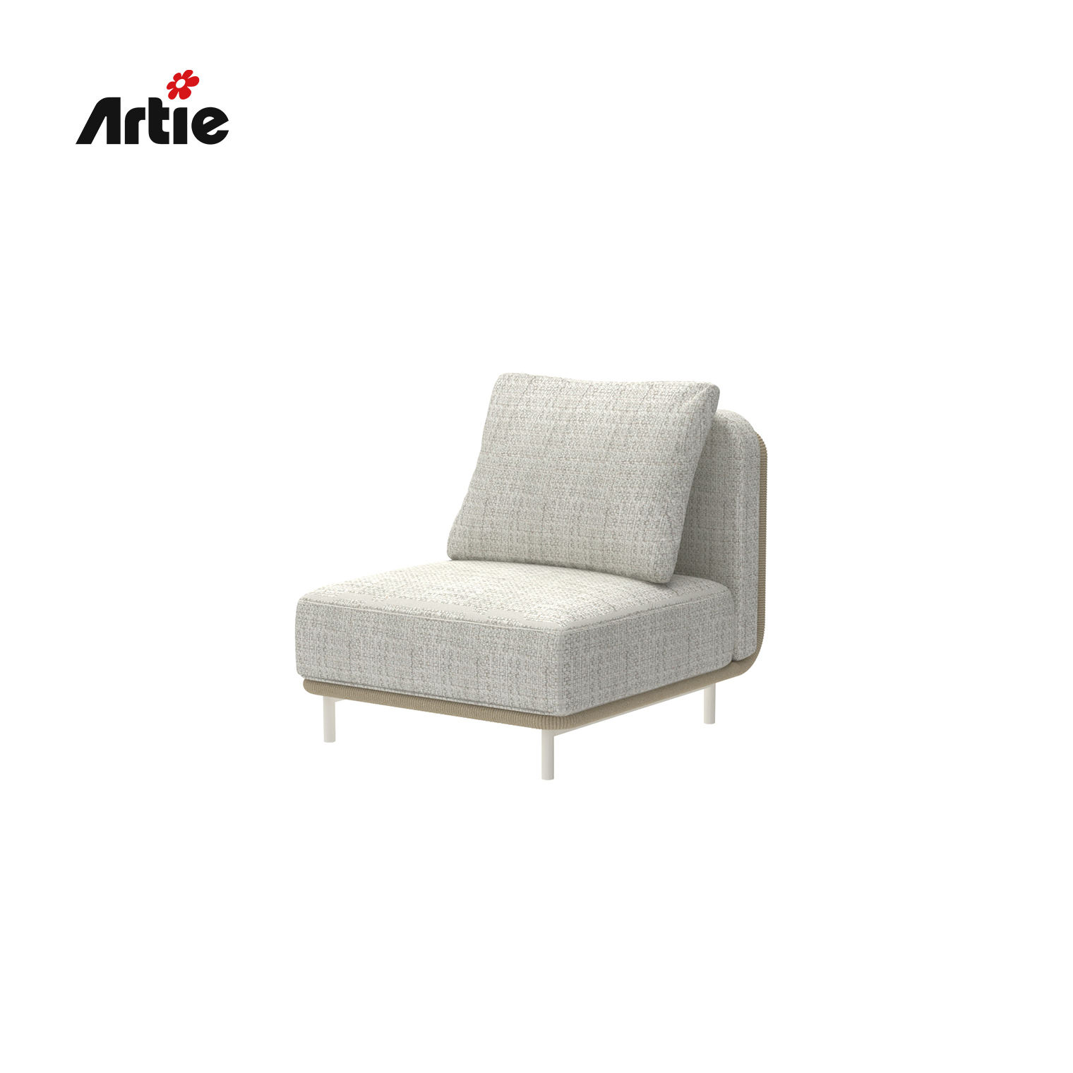 โซฟากลางสีขาว