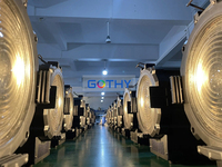 Projecteurs LED PAR Gothy Guangzhou 200W/300W/400W Blanc Chaud/Froid/RGBW avec Zoom, Lentille Fresnel, Contrôle DMX512, CRI 95, IP33, AC