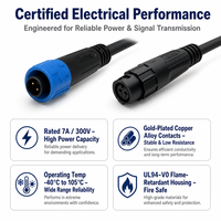 Connecteur étanche IP68 M12 multi-prises sans vis à installation rapide pour câbles et fils d'éclairage LED extérieur – Prix usine