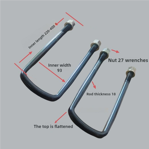 SHACMAN DZ97259520915 Heavy Duty U-Bolt Kit New Cab <span class=keywords><strong>Guard</strong></span> Rack y chasis Piezas de suspensión trasera para camiones - Product Image 3