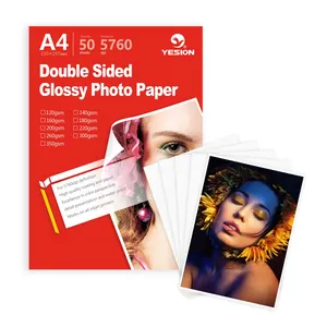 Высокоглянцевая фотобумага YESION 4r, двухсторонняя бумага для струйной печати формата A4, 180 г/м2, 300 г/м2, Двусторонняя глянцевая фотобумага