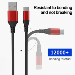 Cina all'ingrosso 3ft nylon braid micro usb cable 2.4A cavo di ricarica del telefono cavo di sincronizzazione dei dati per Android