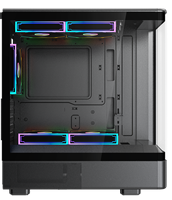 Monitor de Temperatura para PC con Pantalla LCD, Pantalla Digital, 360 mm GPU, Refrigeración por Agua de 240 mm, Torre de Computadora para Juegos Micro ATX Panorámica