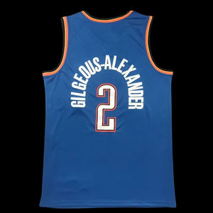 Jersey Basket Pria Berkualitas Tinggi, Bernapas, Jahitan Baru TOP 2026, Nomor <span class=keywords><strong>2</strong></span> Gilgeous-Alexander, Nomor 7 Holmgren, Nomor 8 Jaylin Williams - Product Image 3