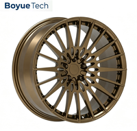 Jantes en alliage forgées monobloc 16-24 pouces, finition bronze mat, à rayons multiples fins, PCD 5x108 5x112 5x114.3 5x115 5x120 5x130, pour tuning