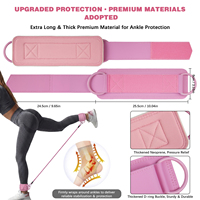 LADYGLOW Nuevo Diseño Máquina de Cable para Fitness, Soporte Acolchado para Entrenamiento con Pesas, Tobilleras con Anillo en D, Correas Ajustables para Tobillos