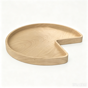 Organizador Giratorio de Madera para Gabinete en Forma de Riñón, para Cocina, Despensa y Almacenamiento de Especias - Product Image 4