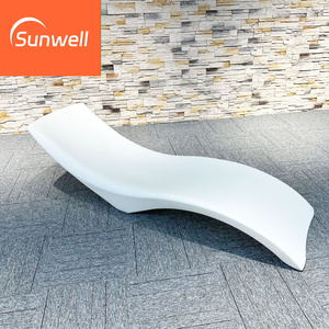 Chaise longue de piscine en forme de S Chaise longue de piscine en <span class=keywords><strong>plastique</strong></span> résistant aux UV - Product Image 2