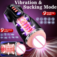 Männer-Sextoy mit 9 Saugmodi, 9 Vibrationsstufen, 3D-Textur, weicher Hülle, Heizfunktion, APP-Steuerung und LCD-Display