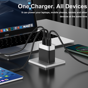 WISESIR 65W USB C <span class=keywords><strong>Cargador</strong></span> rápido con tecnología PPS Portátil PD QC3.0 para iPhone 17/16/15/14 <span class=keywords><strong>Pro</strong></span> Max Adaptador de viaje para computadora portátil - Product Image 5