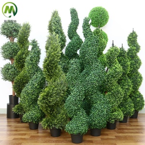 Árboles Topiarios Artificiales de Simulación para Interiores con Altura Personalizada, Árbol de Ciprés Espiral para Exteriores para Paisajismo de Jardines - Product Image 1