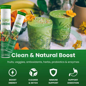 Compresse Effervescenti VitaSpring di Supergreens Biologici, Integratori Vitaminici Superfood, Compresse Effervescenti Giornaliere di Super Greens - Product Image 3