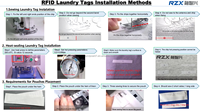 Étiquette RFID lavable longue portée UHF pour linge, tissus et textiles – Étiquette intelligente RFID lavable