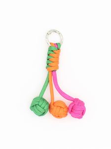 Handmade Colorful <b>Key</b> <b>Chain</b> Round Shear Ball <b>Key</b> <b>Chain</b> Pendant Lovely Color Polyester Material for Backpack Decoration - Product Image 5