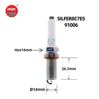 Bujías de Encendido NGK SILFER8C7ES 91006 /94712 06K 905 601M de Iridio y Platino Láser para Motor Bentley Tercera Generación E88