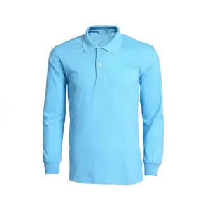 Mùa Xuân Thời Trang Longe Tay Áo Polo Áo Sơ Mi Nam Slim Phù Hợp Với Dài Tay Polyester Golf Polo Lụa Cotton T Áo Sơ Mi Cho Nam Giới