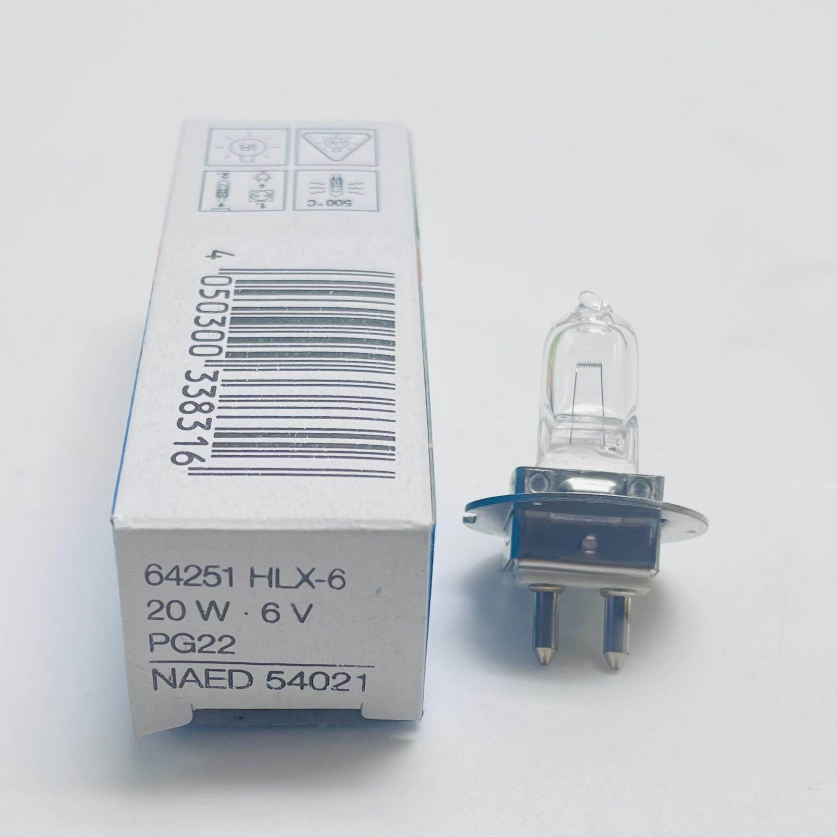 3 OSRAM 64251 HLX-6 6V 20W PG22 100H