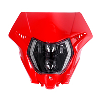 Phare de moto Enduro avec masque, faisceau avant Hi/Lo, phare LED Halo pour Kawasaki KLX D-Tracker 2016-2023