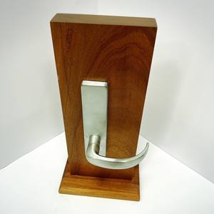 Manija de puerta sin llave con placa para el hogar y dormitorio, juego de cerradura de embutir con perilla giratoria - Product Image 2