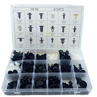 415pcs + 35 Porte Rivet Push Clip Noir Voitures Doublé Couverture Barbes Nouvelle Condition Auto Clips et Attaches En Plastique pour Voitures