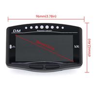 Panel instrumen LCD Universal 5 dalam 1 12V24V, pengukur suhu air + tegangan + tingkat bahan bakar + Tekanan Minyak + Tachometer LED Digital