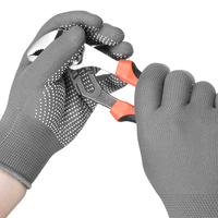 Gants antidérapants Gants à colle Gants à perles Fil de coton en plastique Résistant à l'usure Anti-dérapant Protection du travail