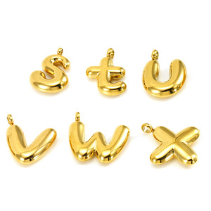 Zogxin Stainless Steel Letter Pendant Gold Color For Necklace Making Jewelry DIY Accessories A To F - Product Image 4