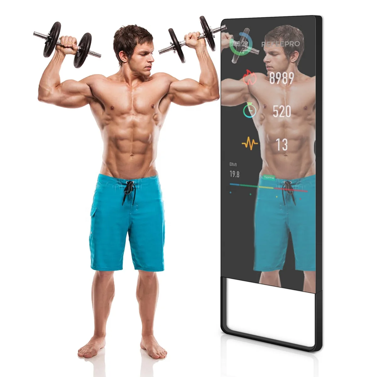 Fitness Mirrors Training Exercise Smart Magic LCD Display Home Office GYM Touch Screen Interactive Workout Mirror for Boxing