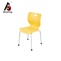 Chaise d'entraînement scolaire en promotion pour salle de classe et dortoir, chaise empilable en plastique PP avec support pour sac à dos, couleur personnalisable